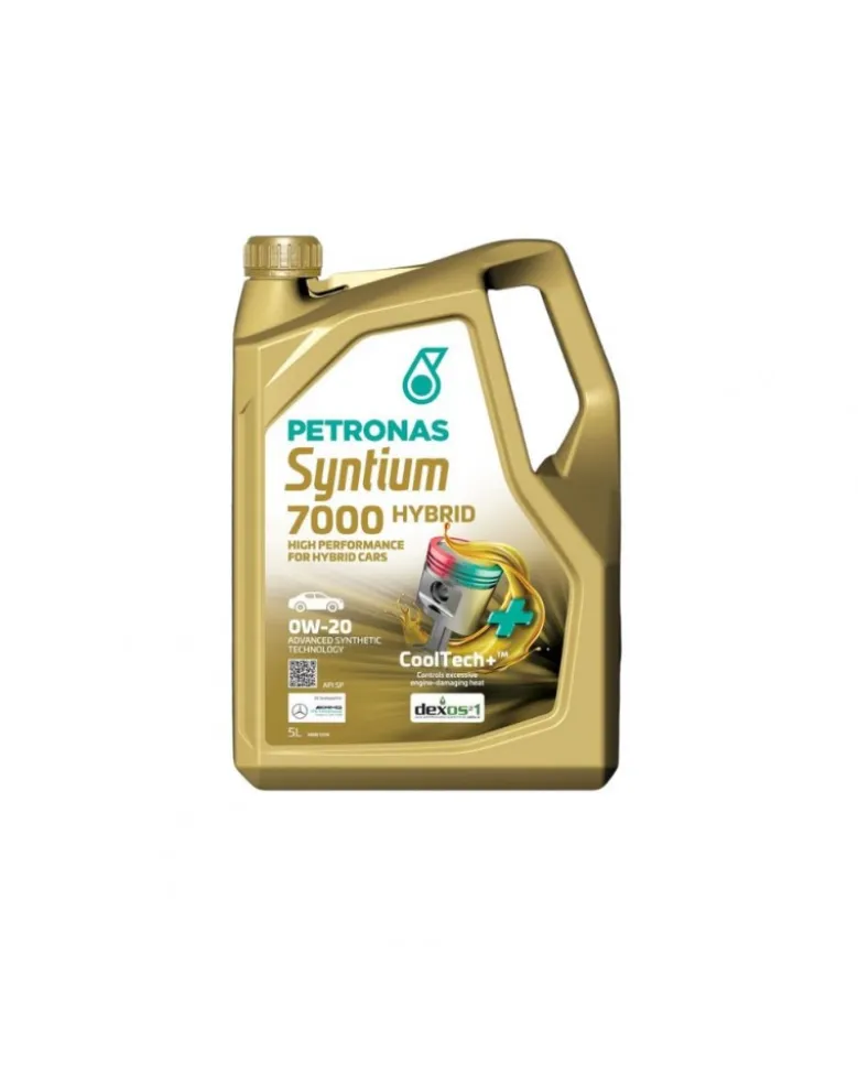 Huile moteur, 0W-20 Syntium, 7000 hybrid, 5L - Petronas