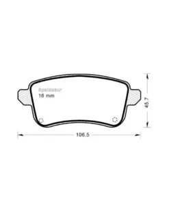 Kit de plaquettes de frein, frein à disque MGA Ref : 1191