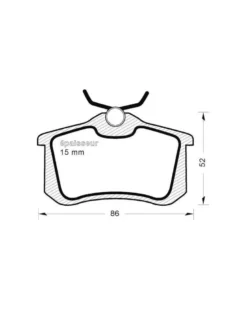Kit de plaquettes de frein, frein à disque MGA Ref : 223