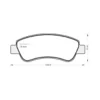 Kit de plaquettes de frein, frein à disque MGA Ref : 1359
