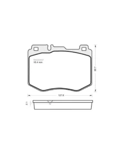 Kit de plaquettes de frein, frein à disque MGA Ref : 1201