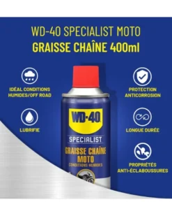 Kit entretien chaîne moto (brosse incluse) - WD40