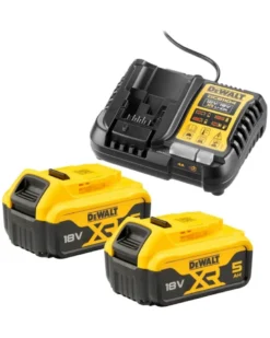 Lot de 2, batterie Dewalt, 5ah, XR 18V + chargeur - DEWALT
