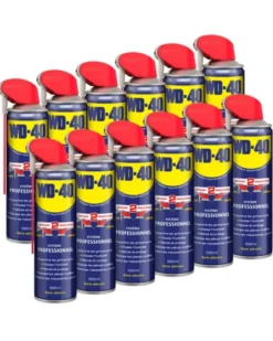 Lot de 12 Dégrippant multi usages, nettoyant, anti humidité 500ml - WD40
