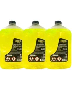 Lot de 3 Liquide de refroidissement, jaune, 5L, EXCELL -25°C - Diframa