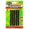 Lot de 5 mèches noires de reparation crevaison pneumatique - Slime