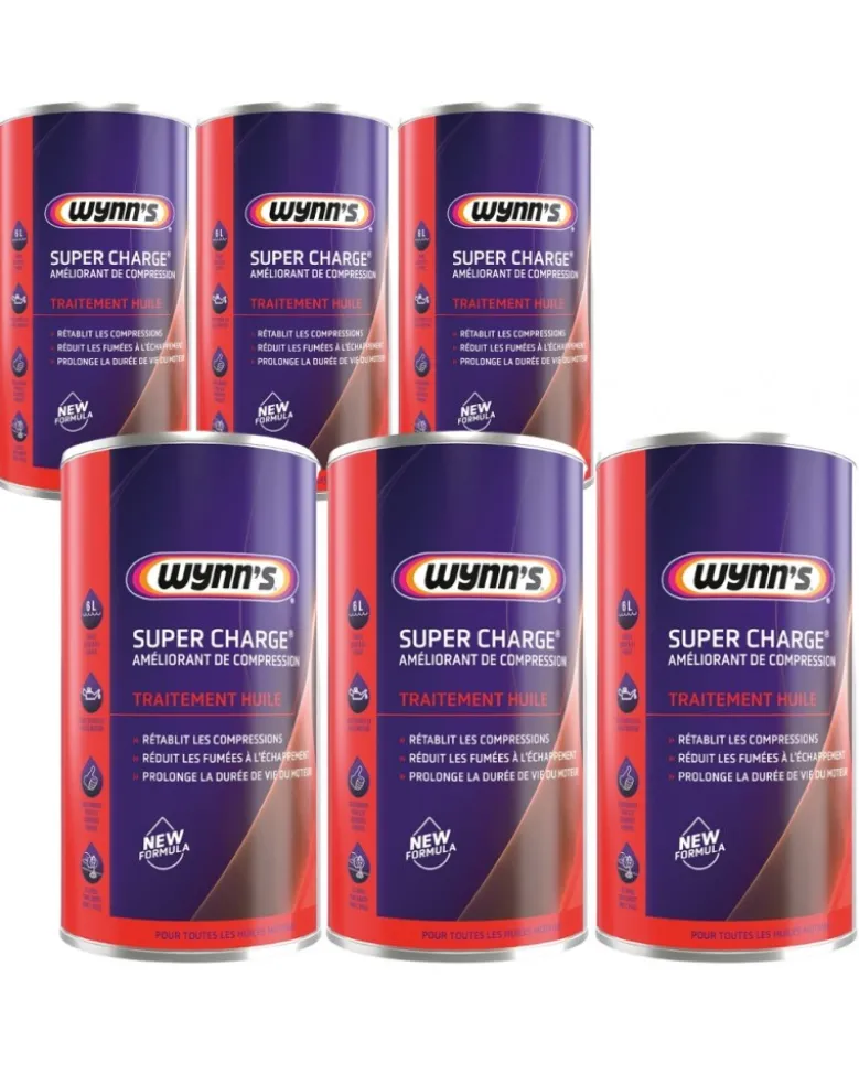 Lot de 6 Super charge, additif huile moteur 325ml Wynn’s