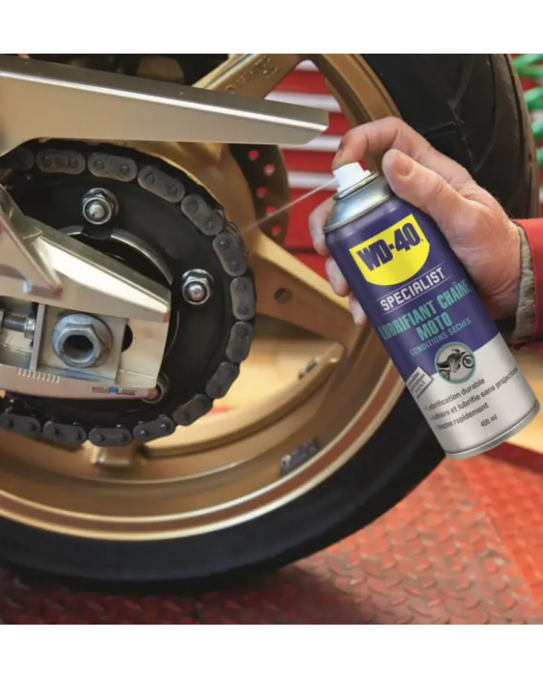 Lubrifiant chaine moto, conditions sèches, 400 ml - WD40