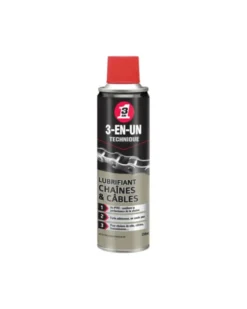 Lubrifiant chaînes et câbles, 250 ml - 3-EN-UN