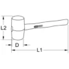 Maillet caoutchouc, manche en fibre (140.1237) - KS Tools