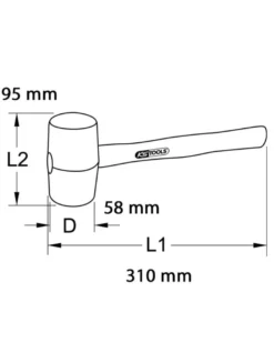 Maillet caoutchouc, marteau (140.5222) - KS Tools