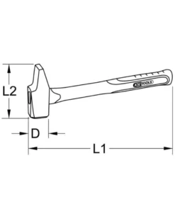 Marteau rivoir, manche tri-matière, 1.5kg - KSTOOLS