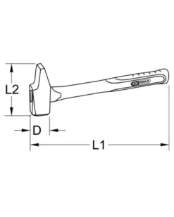 Marteau rivoir, manche tri-matière, 2kg - KSTOOLS