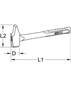 Marteau rivoir, manche tri-matière, 250g - KSTOOLS