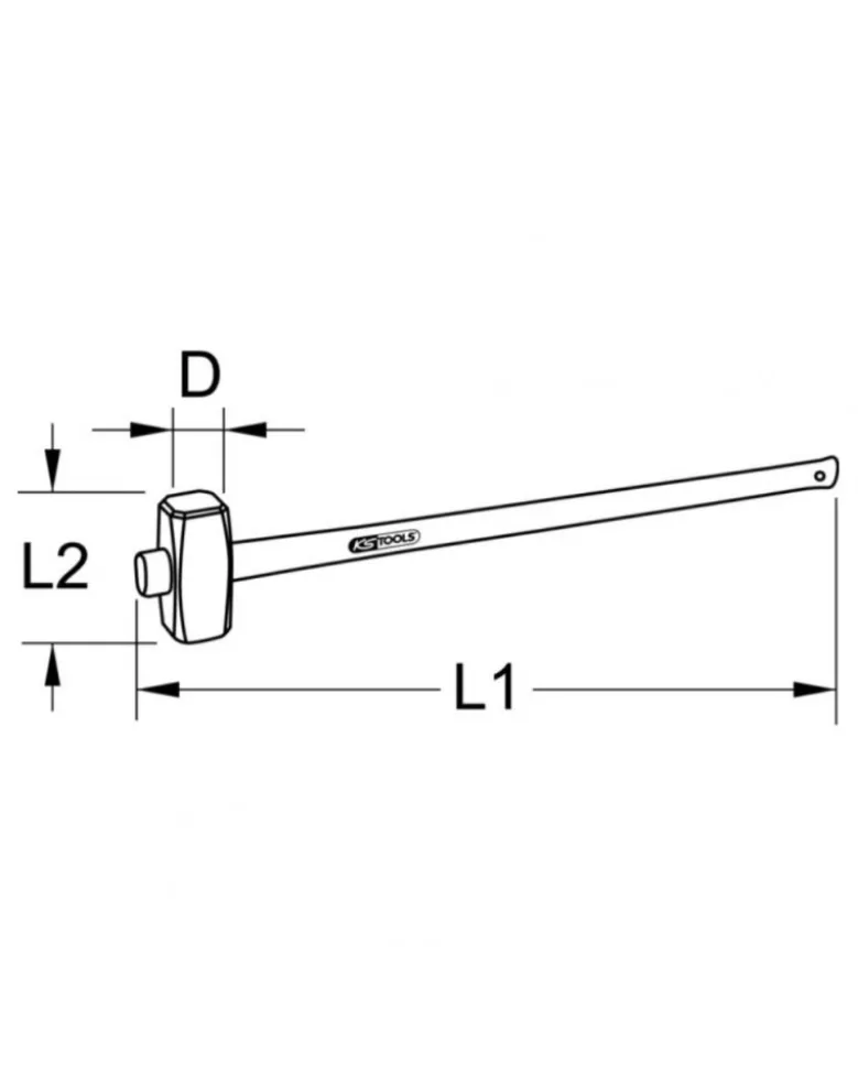 Masse 4 kg, manche tri-matière - Kstools