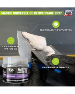 Mastic universel de remplissage, carrosserie, 500g - GS27