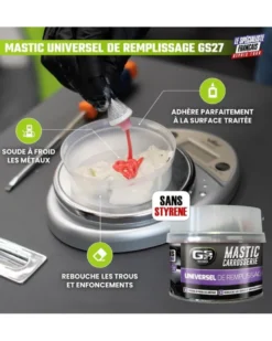 Mastic universel de remplissage, carrosserie, 500g - GS27