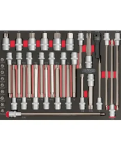 Module d’embouts pour servante, long 1/4'' - 1/2'', 38 pièces - KS TOOLS