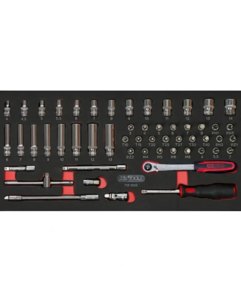 Module outils pour servante, 4 tiroirs, 173pcs - Kstools