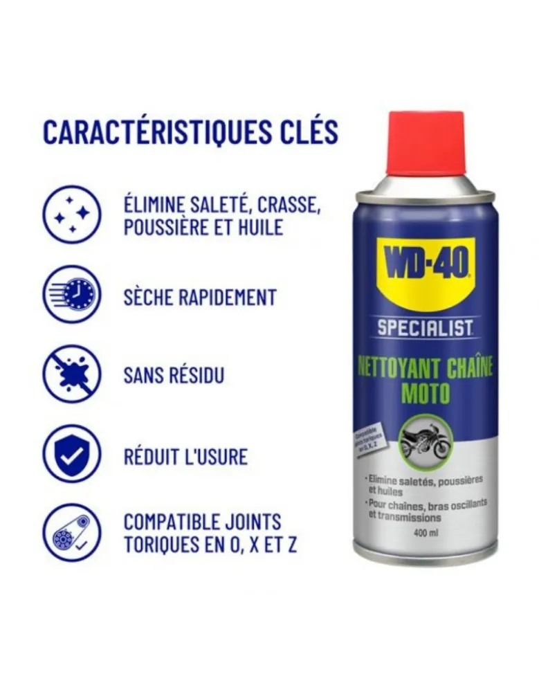 Nettoyant chaîne moto, Spécialist, 400ml - WD-40