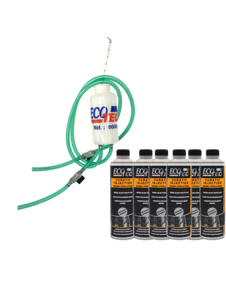 Pack 6 traitements curatifs Diesel Evolution + Appareil nettoyage injection offert - Ecotec