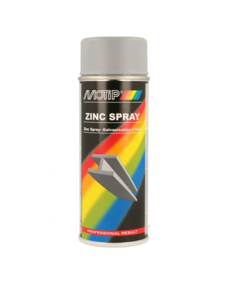 Peinture galvanisée, zinc, gris mat (400 ml) - MOTIP