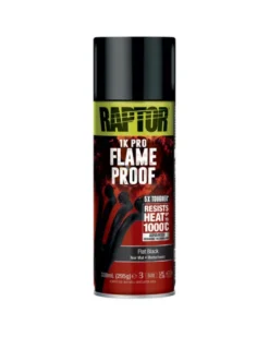 Peinture ignifuge, noir mat, 338 ml - Raptor