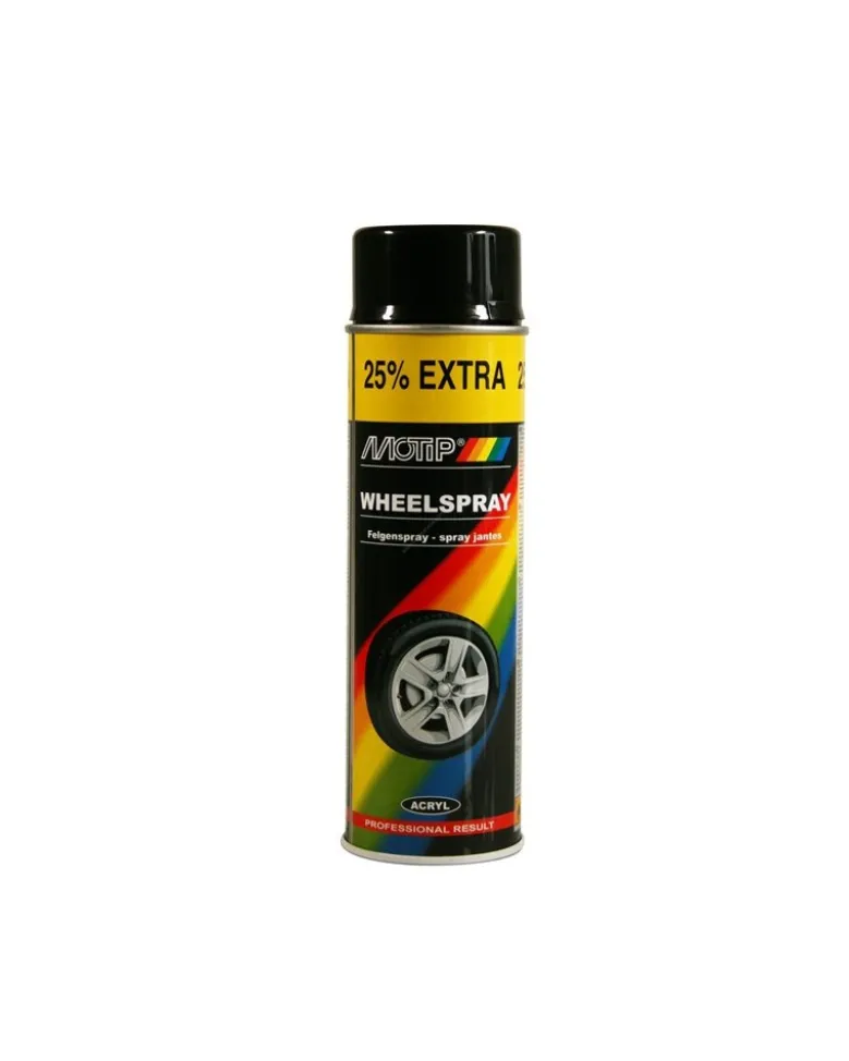 Peinture jantes noir mat, 500ml - Motip