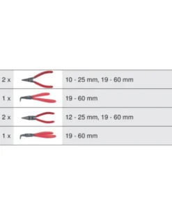 Pince à circlips, 6pcs (module 713.5006) - Kstools