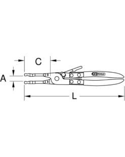 Pince de maintien de cosses pour soudure - KS TOOLS (115.1052)