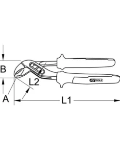 Pince multiprise, entrepassée, 1”, L.175mm - Kstools
