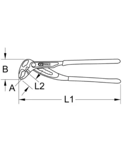 Pince multiprises, 12”, 0-55mm - Kstools