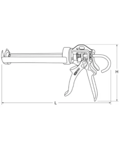 Pistolet à cartouche, silicone, 310ml - Kstools
