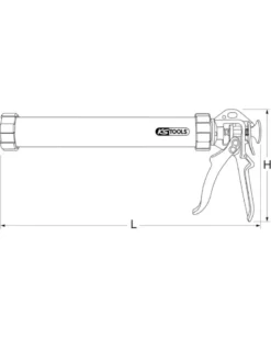 Pistolet à silicone, 600ml - Kstools
