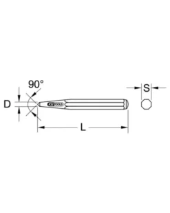Pointeau, 5 mm, L.120 mm, (156.0175) - KS Tools