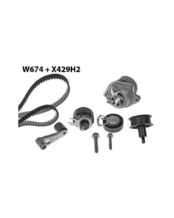 Pompe à eau + kit de courroie de distribution MGA Ref : 674K2 adaptable VAG