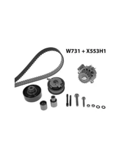 Pompe à eau + kit de courroie de distribution MGA Ref : 731K2 adaptable VAG