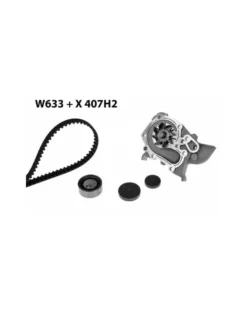 Pompe à eau + kit de courroie de distribution MGA Ref : 633K2 adaptable RENAULT
