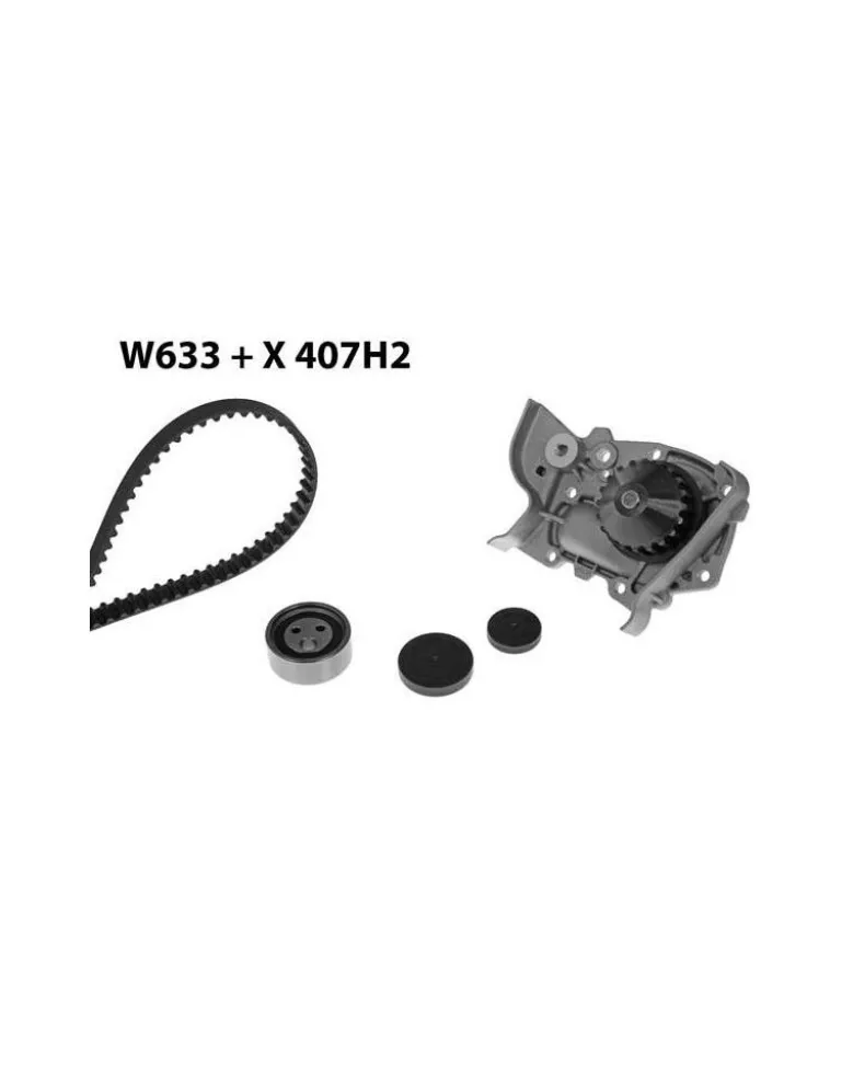 Pompe à eau + kit de courroie de distribution MGA Ref : 633K2 adaptable RENAULT