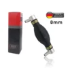 Pompette coudée 2 cotés Poire d'amorcage Carburant 8mm à clapet Durer