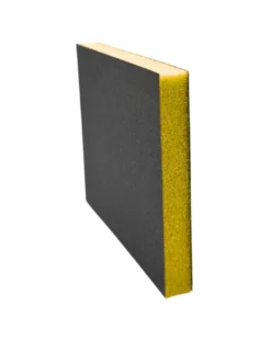 Éponge abrasive, double face, jaune, x100 - Dialann
