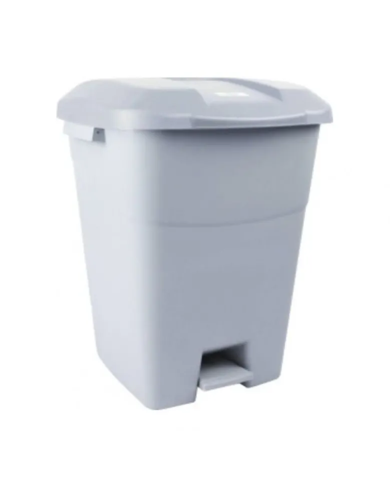 Poubelle à pédale, 50L, gris – Sodise