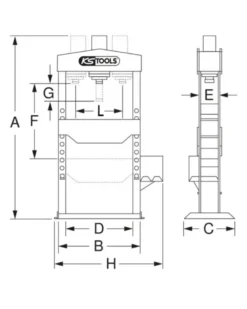 Presse hydraulique 30 tonnes (160.0114) - KS TOOLS
