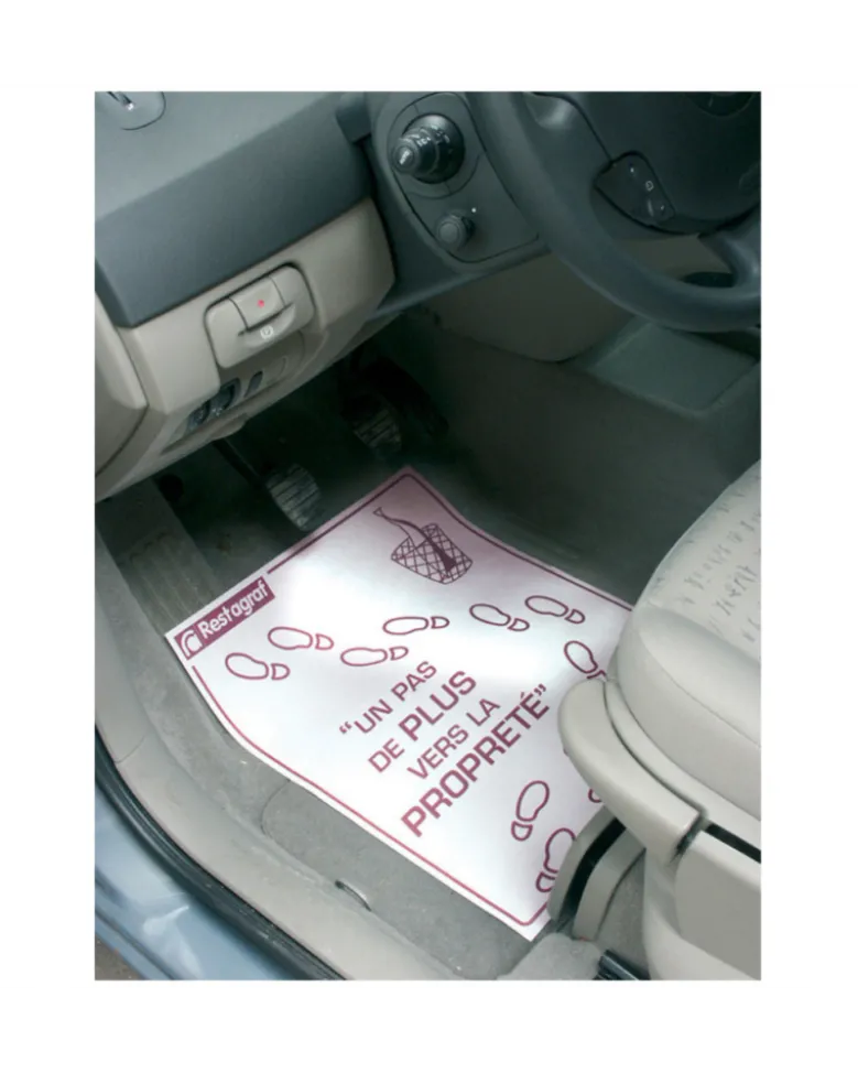 Protège tapis voiture, jetable, 50 x 40 cm, x100 - Restagraf