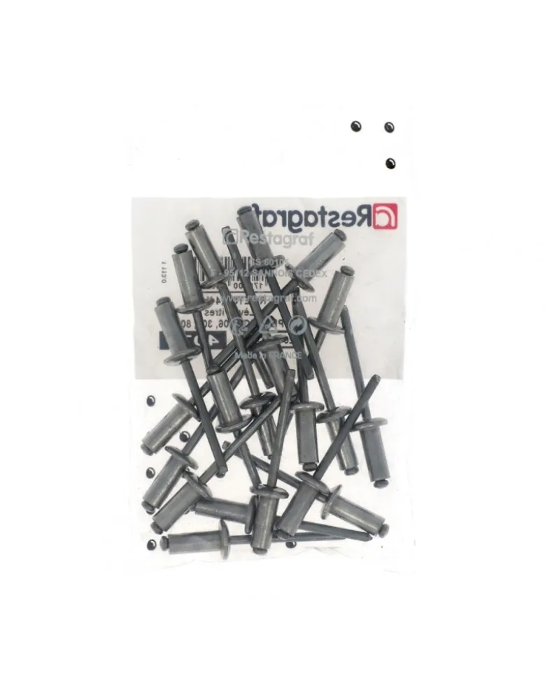 Rivet carrosserie, ø6,4 x 16 mm, 20pcs - Restagraf