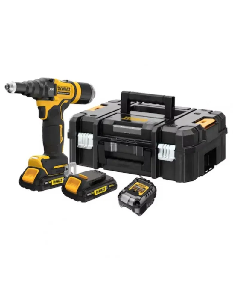 Riveteuse, XR 18V 2 Ah brushless 4,8 mm, coffret TSTAK (DCF403D2GT-QW) - Dewalt