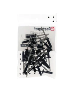 Rivet expansé, noir, ø4.8 x 19.8 mm, 25pcs - Restagraf