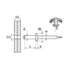 Rivet épanoui, alu, ø4.8 mm x 30 mm, x38 - Restagraf