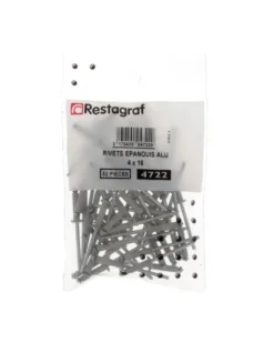 Rivet épanoui, blanc, 4x16mm, 52pcs - Restagraf