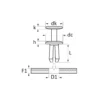 Rivet plastique, bouclier, ø7 mm, x10 - Restagraf